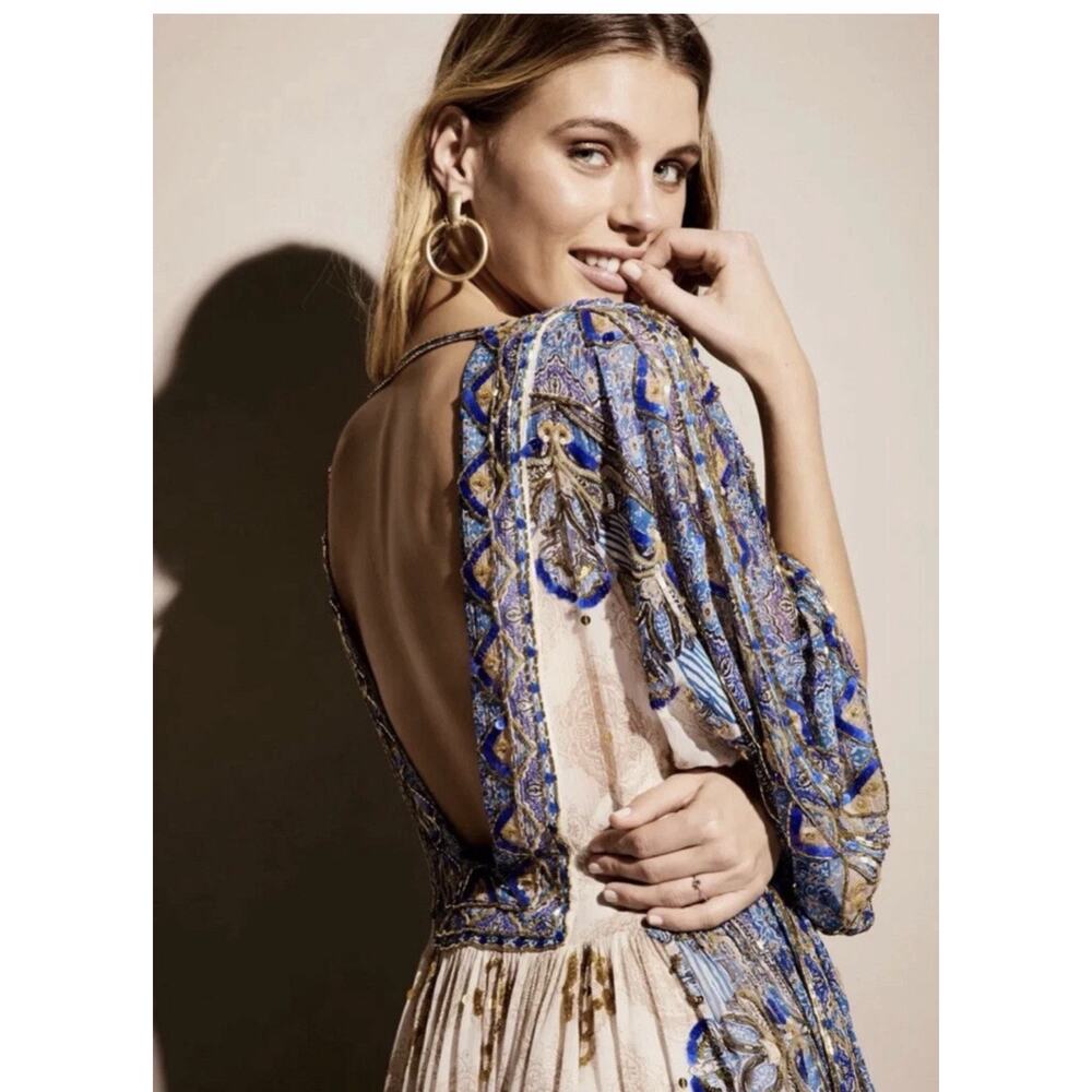 Free People One Day Dress Special Edition Beaded Chiffon Size Medium MSRP $500